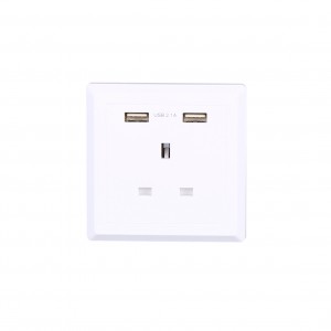 86*86mm Overload Protection USB Outlet / Wall Socket / Desktop Socket Modules