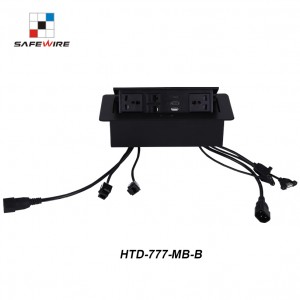 HTD-517-MB-B & Multi-Functional Pop-Up Desk Top Socket Factory Direct Zinc