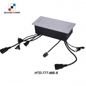 HTD-517-MB-S & Multi-Functional Pop-Up Desk Top Socket Factory Direct Zinc