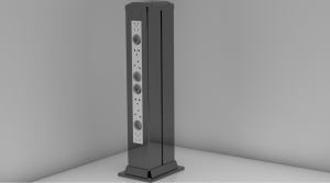 FZ-532B Series Mobility-Installation Mini-Cloumns Double Side Aluminum Stand Pole Socket