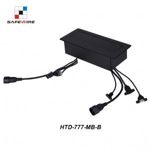 HTD-517-MB-B & Multi-Functional Pop-Up Desk Top Socket Factory Direct Zinc