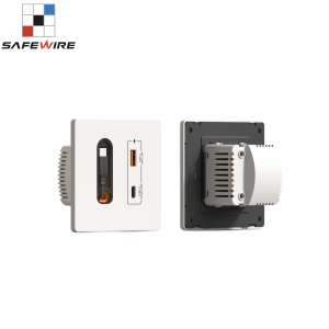 Power Adapter Extension Cable with USB Type A+C Socket GaN 20W USB Charger Sf-USB-Oxx-20wa2