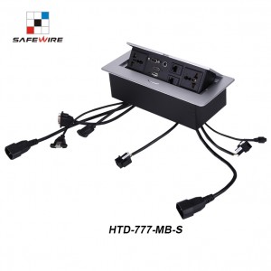 HTD-517-MB-S & Multi-Functional Pop-Up Desk Top Socket Factory Direct Zinc