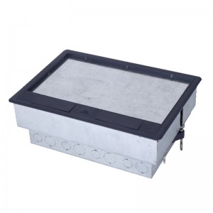 Concrete floor and false floor hatches side mounting 16 ways 45mm modules floorbox