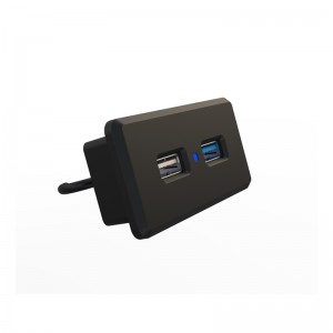 FZ-ZS1 Mount table socket charger with USB  square