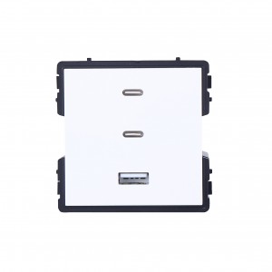 80*80mm 65w type C USB charger PC white