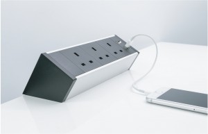 Desktop Extension Socket with USB Power Board/Clamped Socket